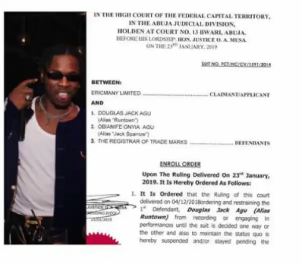 Runtown Wins Legal Battle Against Eric Many As Court Issues Restraining Order
